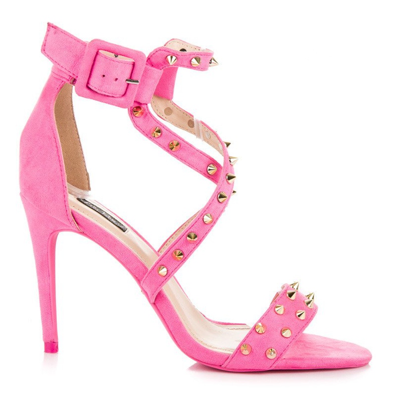 Rózsaszín szandál magas sarkon