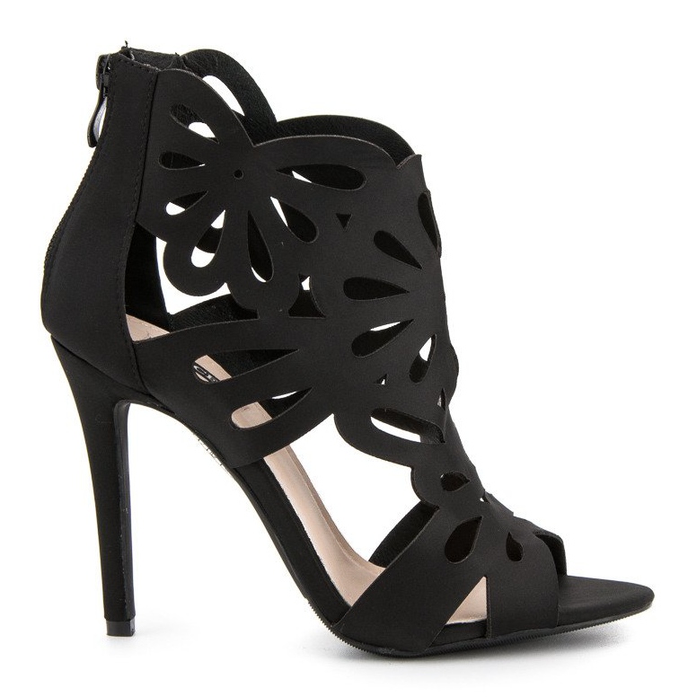 Vices Elegáns szandál satu felsőrésszel fekete