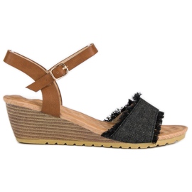 Kényelmes ékszandál barna Kényelmes ékszandál barna