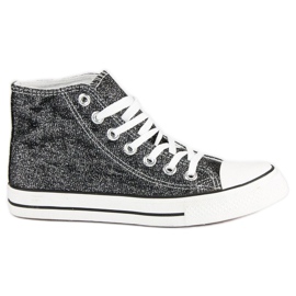 Női magas tornacipő szürke