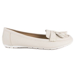 Tullo Bézs mokaszinok rojtokkal