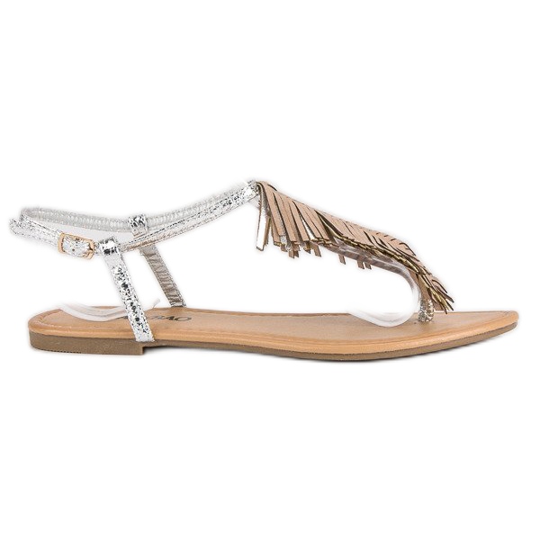 Ezüst japán szandál szürke