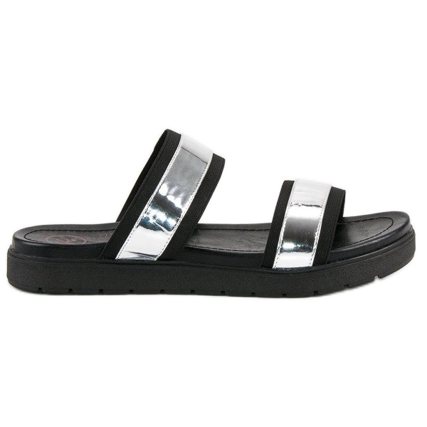 Kylie Tükörpapucs fekete