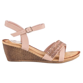 Fama Szandál díszekkel rózsaszín Fama Szandál díszekkel rózsaszín