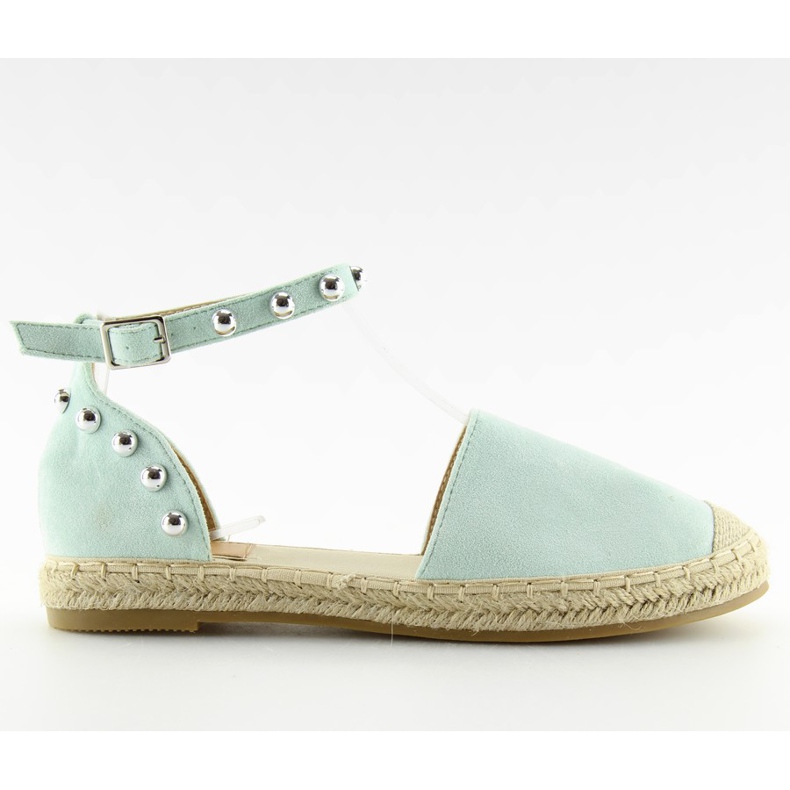 Zöld espadrillák szegecsekkel A636-ESP-1 Zöld kék