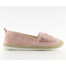 Rózsaszínnel díszített espadrillák 5599-1 Pink Rózsaszínnel díszített espadrillák 5599-1 Pink
