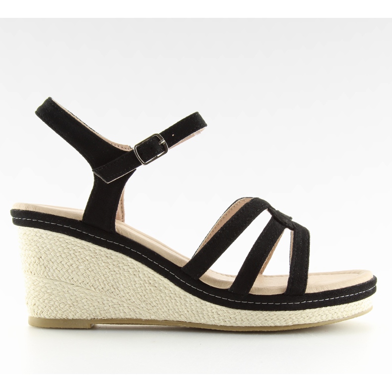 Fekete szandál alacsony éksarkú SR-2817 Fekete