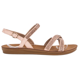 American Club Szandál amerikai díszítéssel rózsaszín