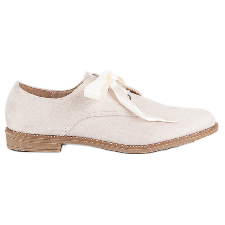 Szatén szalaggal ellátott cipő barna