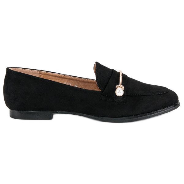 Fekete brogues gyöngyökkel