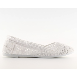 Fehér csipke balerinák JX59P fehér