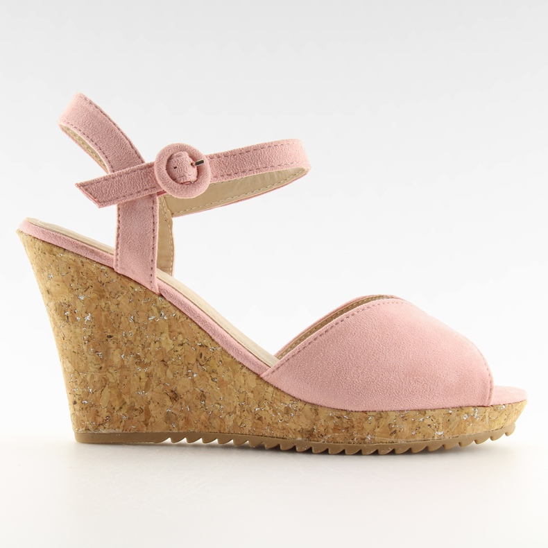 Rózsaszín szandál parafa éksarkún 3811