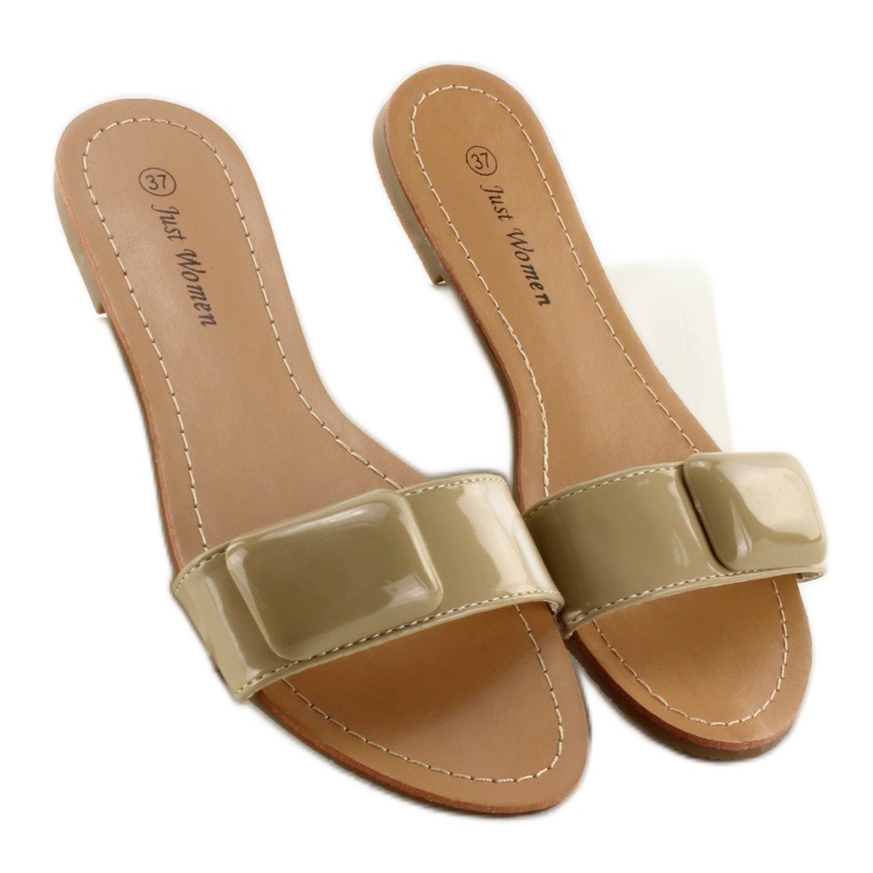 Papucs övvel 8293-60 khaki zöld