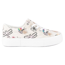 Kylie Velúr Cipők A Platformon bézs Kylie Velúr Cipők A Platformon bézs