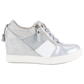 Kylie Divatos ék alakú tornacipő szürke Kylie Divatos ék alakú tornacipő szürke