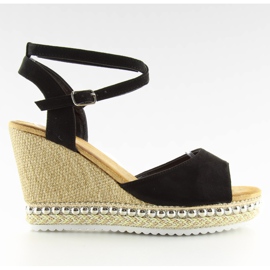 Fekete szandál az éken LJ-5K41 fekete