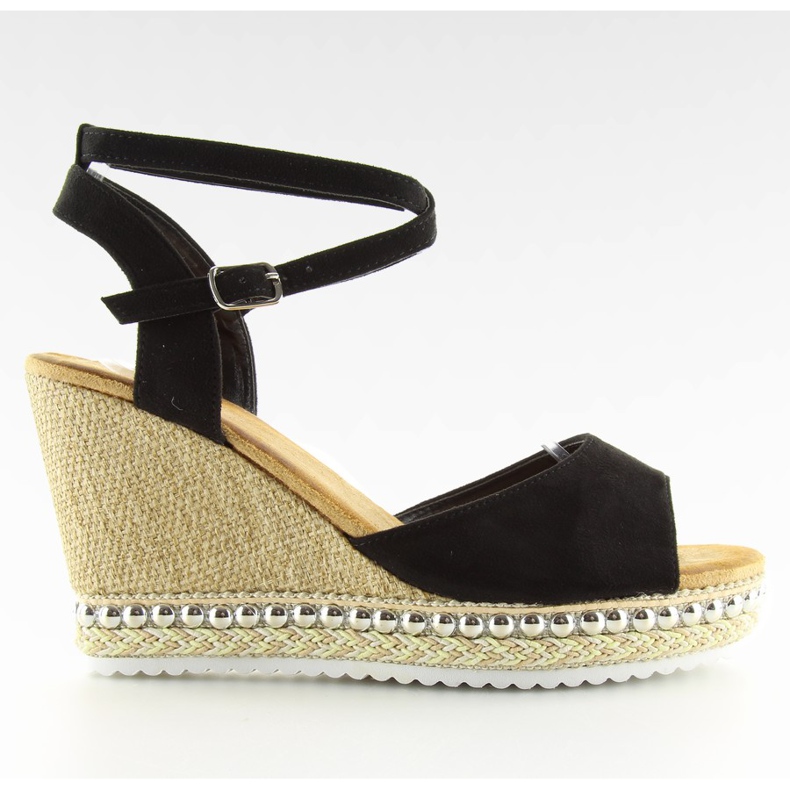 Fekete szandál az éken LJ-5K41 fekete