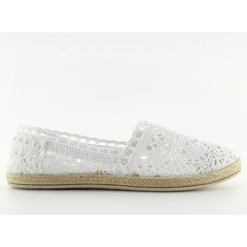 Fehér csipke espadrillák JX57P fehér