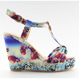 Szatén ékszandál 903 kék Szatén ékszandál 903 kék