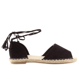 Fekete nyitott orrú espadrilles Z-17 fekete