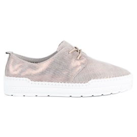 Filippo Megkötött bőrcipő szürke