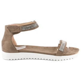 Evento Elegáns tépőzáras szandál barna Evento Elegáns tépőzáras szandál barna