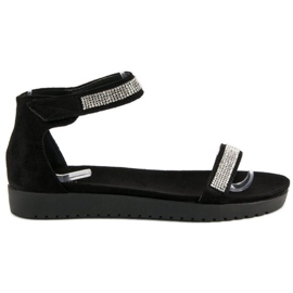 Evento Elegáns tépőzáras szandál fekete