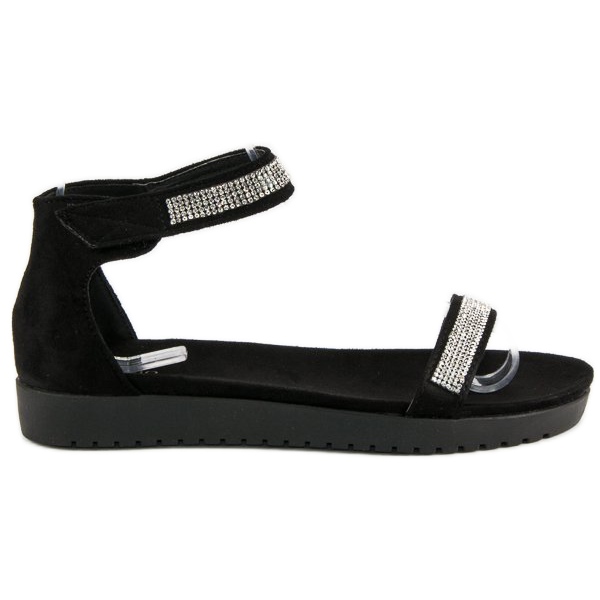 Evento Elegáns tépőzáras szandál fekete