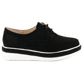 Erynn Fűzött velúr cipő fekete