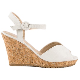 Szandál parafa éksarkú szürke