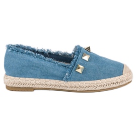 Bestelle Farmer espadrillák strasszokkal kék Bestelle Farmer espadrillák strasszokkal kék