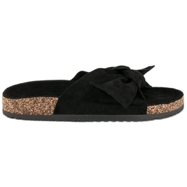 Bestelle Fekete velúr papucs Bestelle Fekete velúr papucs