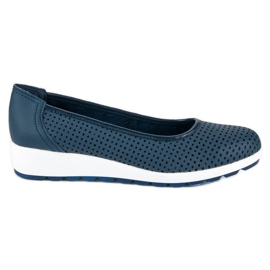 Bőr vinceza balerinák kék