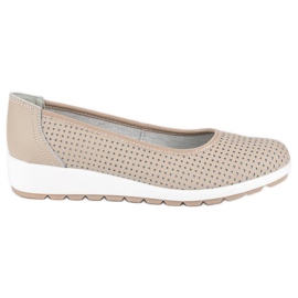 Bőr vinceza balerinák barna