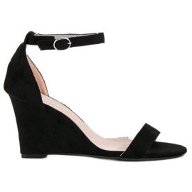 Velúr ékszandál fekete Velúr ékszandál fekete