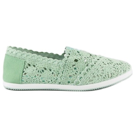 Marquiz Menta csipke tornacipő zöld