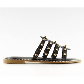 Fekete szegecses papucs 99-41 Fekete Fekete szegecses papucs 99-41 Fekete