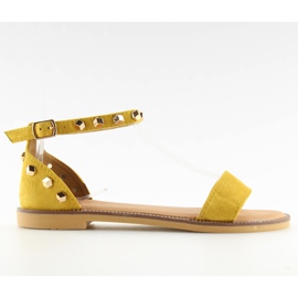 Sárga szandál szegecsekkel 117-11 Sárga