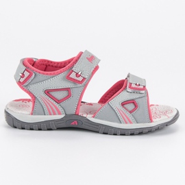 American Club Amerikai tépőzáras szandál szürke