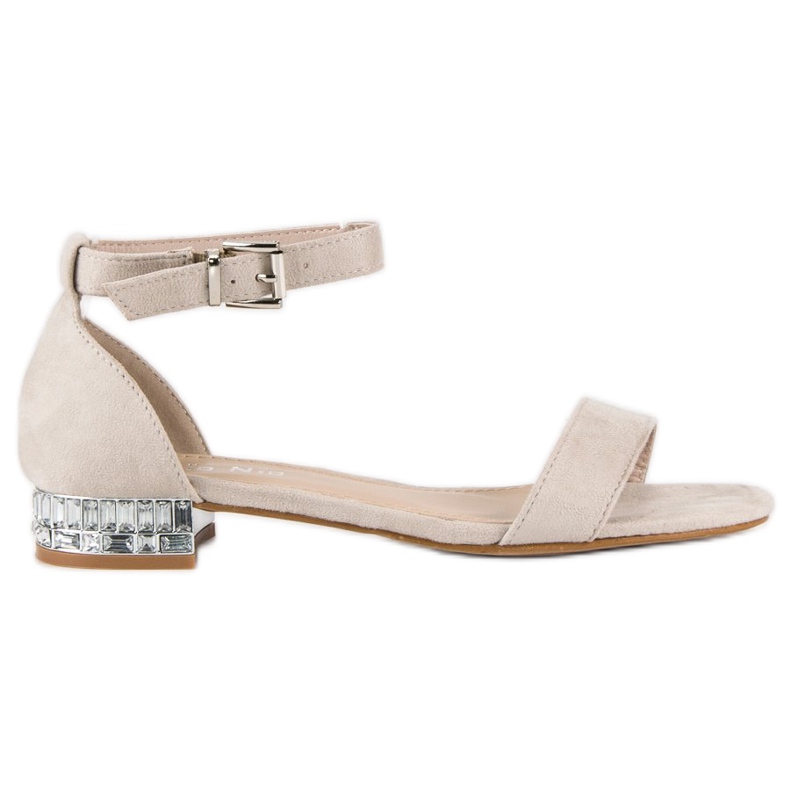 Nio Nio Elegáns velúr szandál barna