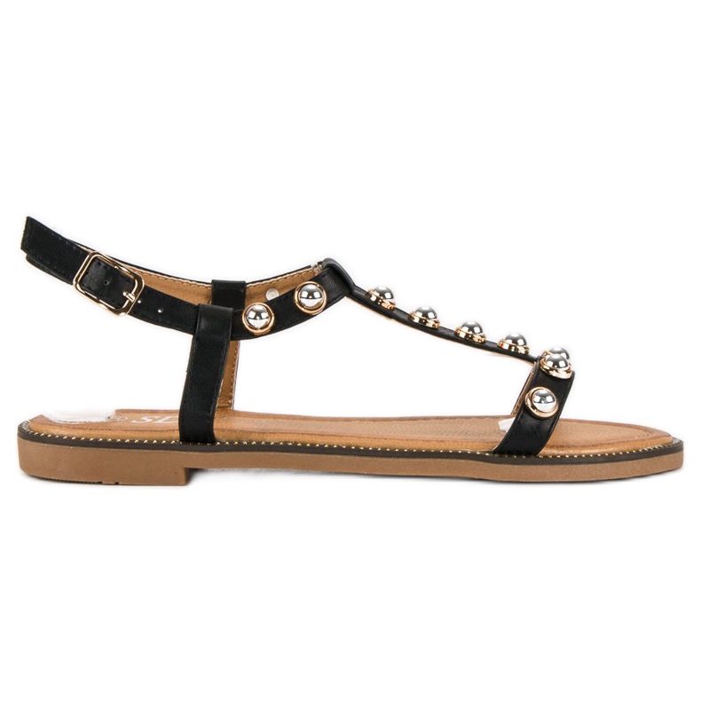 SDS Fekete szandál csattal