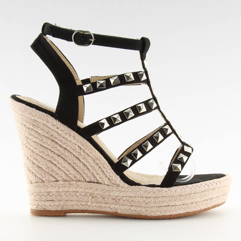 Fekete espadrillák ékeken 3811-17 Fekete Fekete espadrillák ékeken 3811-17 Fekete