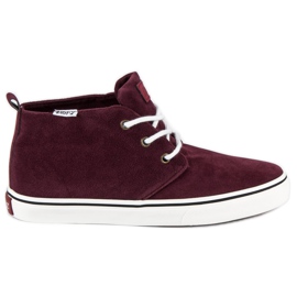 Andy Z Velúr boka tornacipő piros