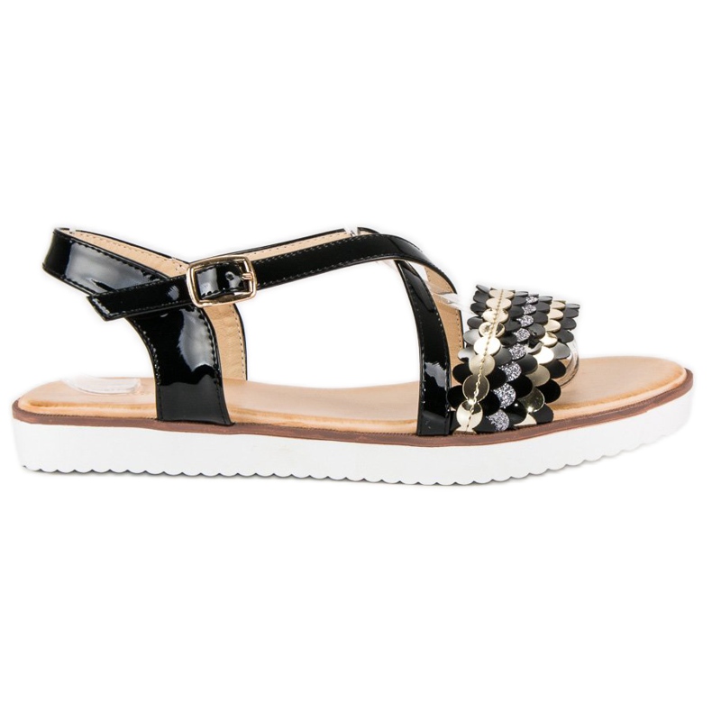 Vices Patent satu szandál fekete sárga