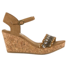 Corina Szandál parafa éksarkú barna