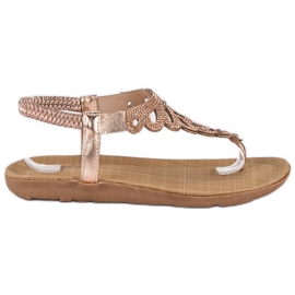 Abloom Elegáns flip-flop gumiszalaggal rózsaszín