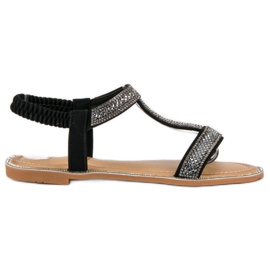 Juliet Elegáns szandál elasztikus szalaggal fekete Juliet Elegáns szandál elasztikus szalaggal fekete