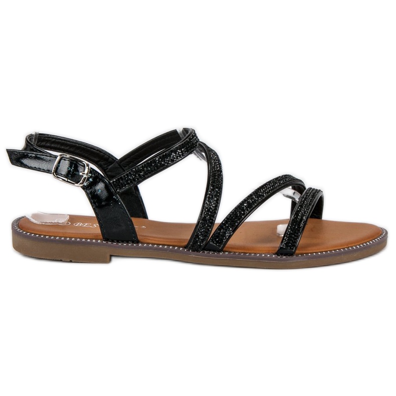 Bestelle Fekete női szandál