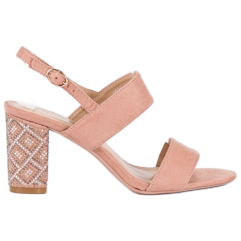 Stílusos szandál gyöngyökkel rózsaszín Stílusos szandál gyöngyökkel rózsaszín