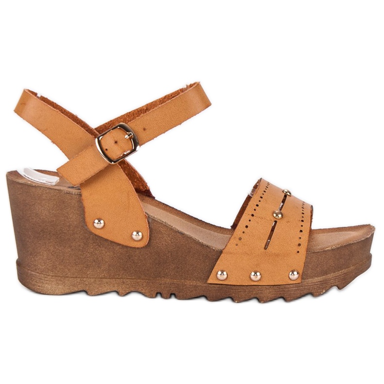 Teve ékszandál barna